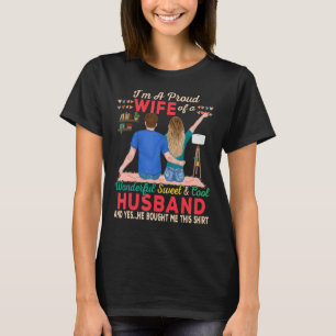 T-shirt Fier Épouse D'Un Merveilleux Mari Doux Et Cool C