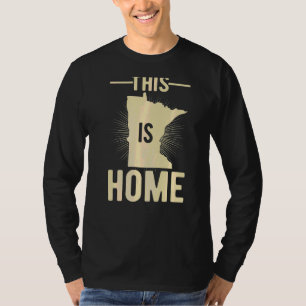T-shirt Fier État De Fan Usa Ceci Est Accueil Carte Minnes