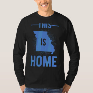 T-shirt Fier Etat De Fan Usa Ceci Est Accueil Carte Missou