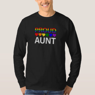 T-shirt Fier Femme Lgbt Tante Arc-En-Ciel Lgbt Drapeau Lgb