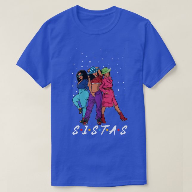 T-shirt Fier Fier Les Amis Noirs Soeurs Black Pride Bla (Design devant)