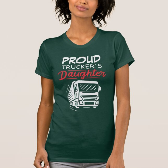 T-shirt Fier fille de camion (Devant)