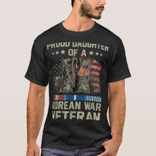 T-shirt Fier Fille De La Guerre De Corée Vétéran Américain