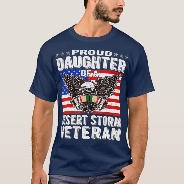 T-shirt Fier Fille De La Tempête Du Désert Vétéran Perse (Devant)