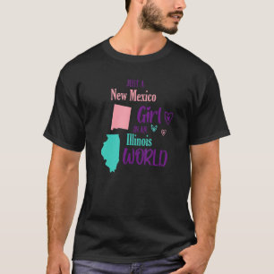 T-shirt Fier fille Design Just a New Mexico girl in an Ill