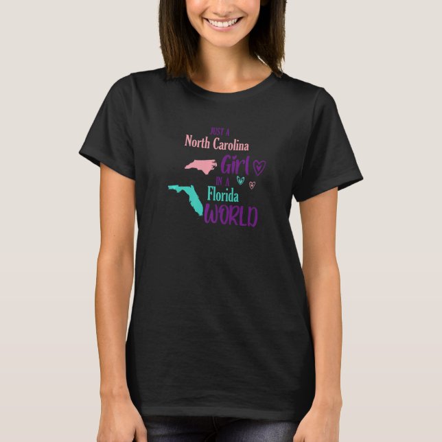 T-shirt Fier fille Design Juste une fille de Caroline du N (Devant)