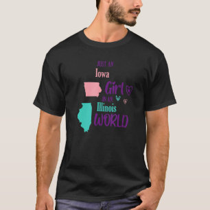 T-shirt Fier fille Design Juste une fille Iowa dans un Ill