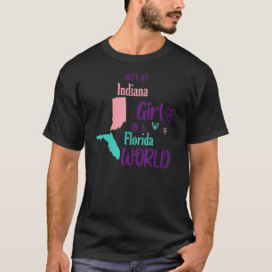 T-shirt Fier fille Design Juste une Indiana fille dans une