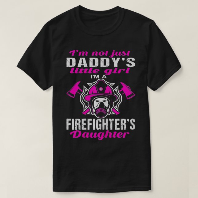 T-shirt Fier Fille du pompier Papa Tee Funny Firema (Design devant)