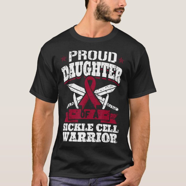 T-shirt Fier Fille D'Un Guerrier De Cellule De Faucille Ch (Devant)