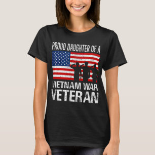 T-shirt Fier Fille D'Un Vétéran De La Guerre Du Vietnam