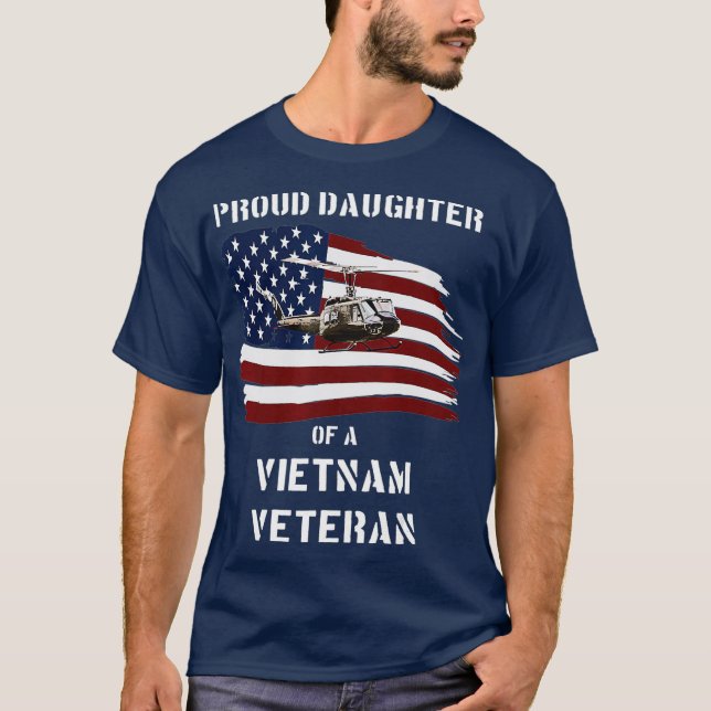 T-shirt Fier fille d'un vétéran du Vietnam (Devant)
