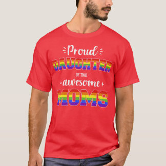 T-shirt Fier fille fantastique lesbiennes mamans famille a