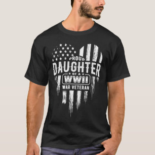 T-shirt Fier Fille Fille 2ÈME GUERRE MONDIALE Vet Veteran