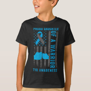 T-shirt Fier Fille Fille De Fille D'Un Guerrier T1D Type 1