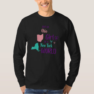 T-shirt Fier fille juste une fille de l'Ohio dans un monde