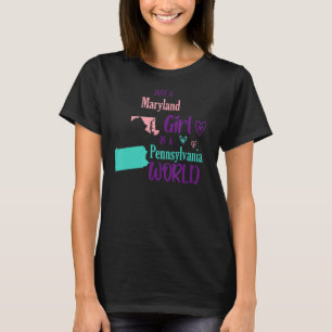 T-shirt Fier fille juste une fille du Maryland en Pennsylv