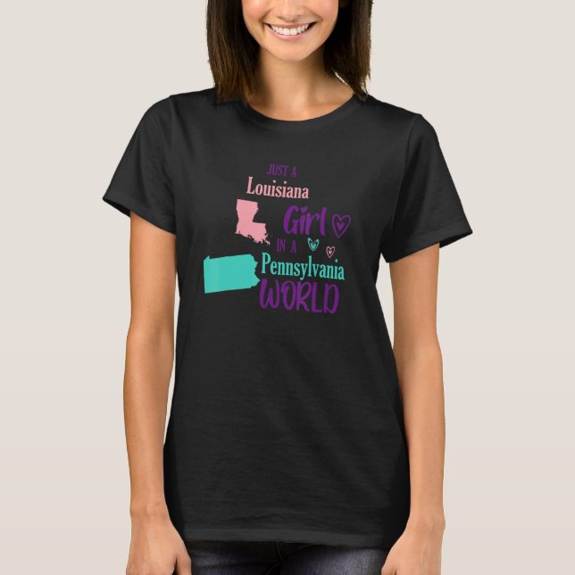 T-shirt Fier fille Juste une Louisiane dans une Pennsylvan (Devant)
