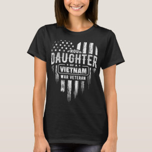 T-shirt Fier Fille Vietnam Vet Papa Anciens Combattants Jo
