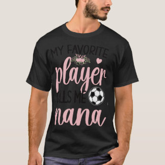 T-shirt Fier Football Nana Grand-mère Fête des mères Fan d