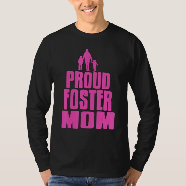 T-shirt Fier Foster Maman Cool Foster Parent Présente (Devant)