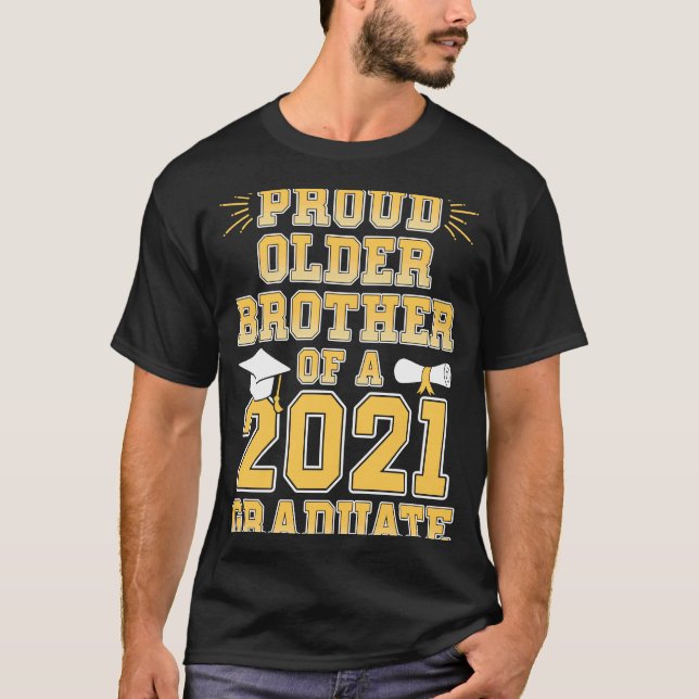 T-shirt Fier Frère aîné d'une Ecole Supérieure de 2021 (Devant)