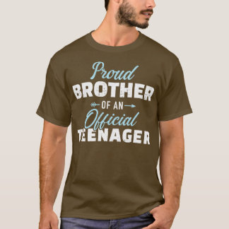 T-shirt Fier frère d'un adolescent 13e anniversaire