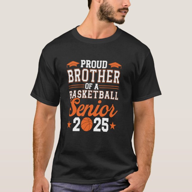 T-shirt Fier Frère D'Un Diplôme Supérieur De Basket-Ball 2 (Devant)