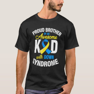 T-shirt Fier Frère D'Un Énorme Syndrome De Kid Down Awa