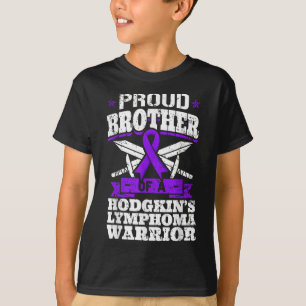 T-shirt Fier Frère D'Un Guerrier Du Lymphome De Hodgkins H
