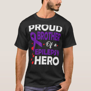 T-shirt Fier Frère D'Un Héros Épileptique Guerrier Purple