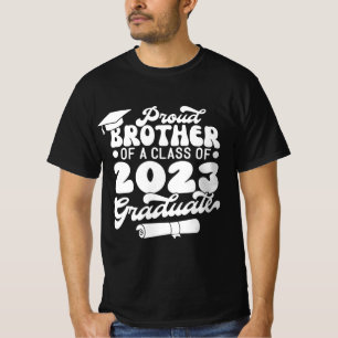 T-shirt Fier FRÈRE d'une classe de 2023 Graduate Retro