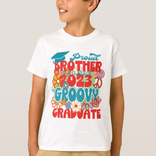 T-shirt Fier FRÈRE d'une classe de 2023 Graduate Retro