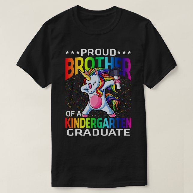 T-shirt Fier Frère D'Une Unicorne D'Enseignement Secondair (Design devant)