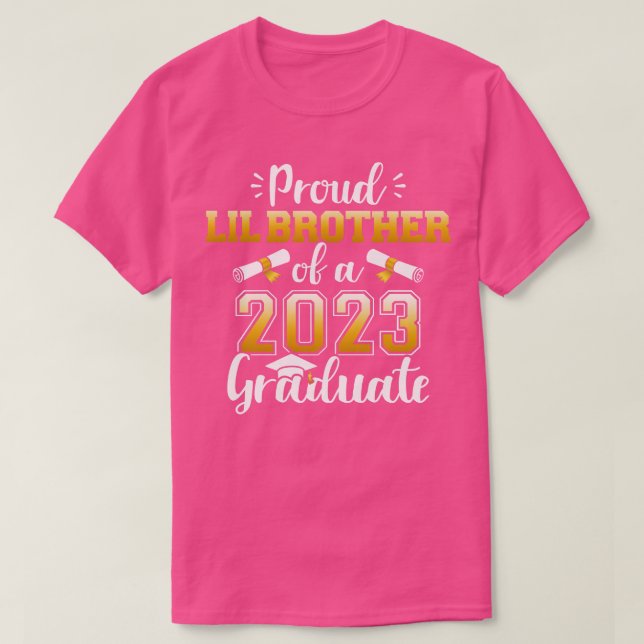 T-shirt Fier frère lil de classe de 2023 diplômé pour gr (Design devant)