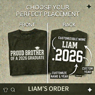 T-shirt FIER FRÈRE Promotion 2026 Chemise de fin d'études 