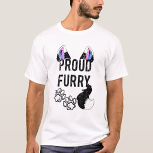 T-shirt Fier Furry Shirt Furries Tail et Ears Cos