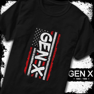 T-shirt Fier Gen Xer Génération X American Flag Gen X