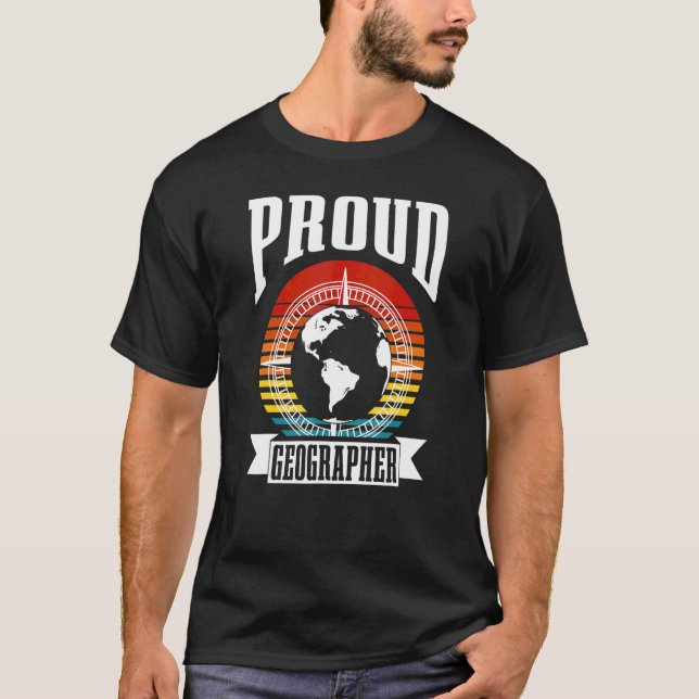 T-shirt Fier Géographe Étudiant Géographique Professeur Gé (Devant)