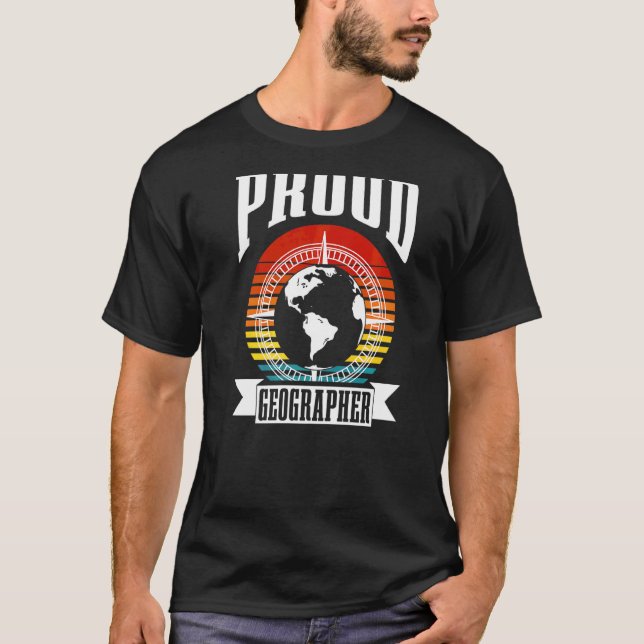 T-shirt Fier Géographe Étudiant Géographique Professeur Gé (Devant)