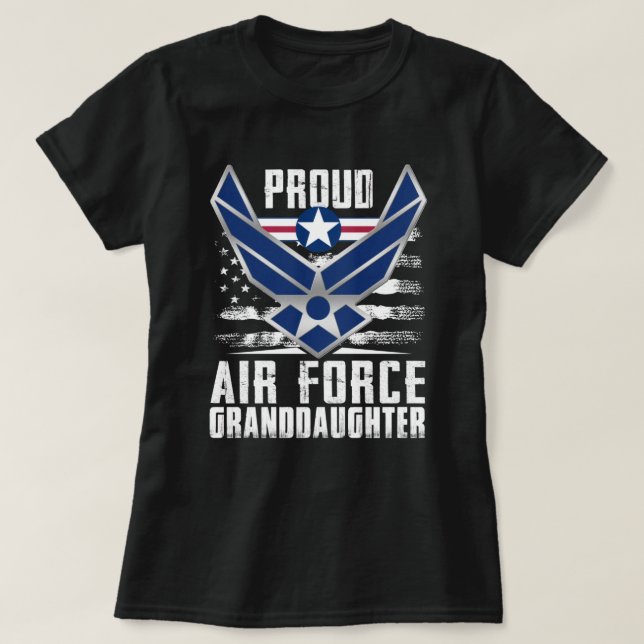 T-shirt Fier grand-fille de l'armée de l'air américaine Mi (Design devant)