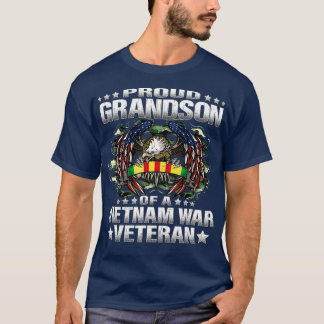 T-shirt Fier Grand-Fils D'Un Vétéran Militaire Du Vietnam
