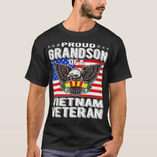 T-shirt Fier Grand-Fils D'Un Vétéran Militaire Viêt Nam Fa