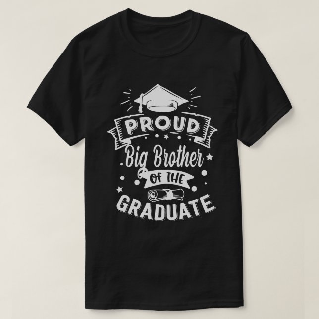 T-shirt Fier GRAND FRÈRE Du Diplômé (Design devant)