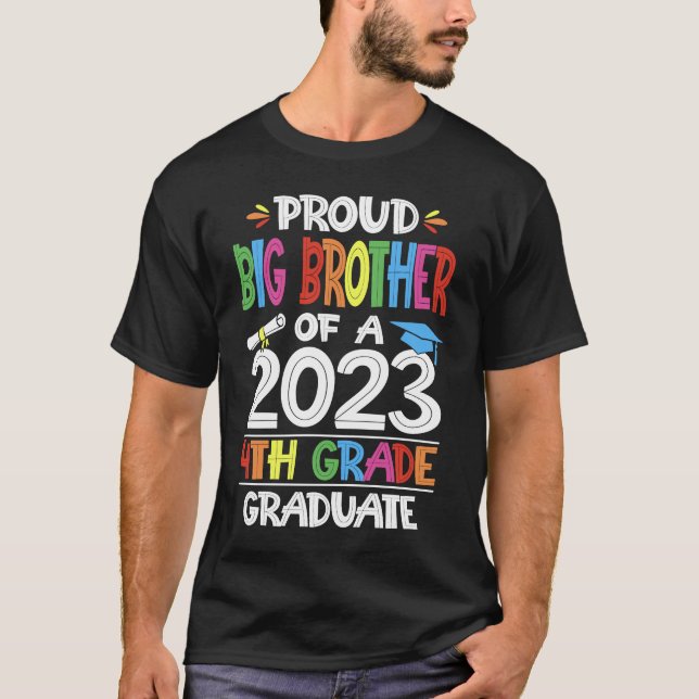 T-shirt Fier Grand Frère D'Une Classe De 4E Année (Devant)
