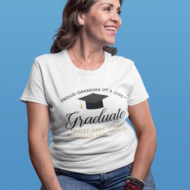 T-shirt Fier grand-mère de 2025 Graduate Custom Graduation (Créateur téléchargé)