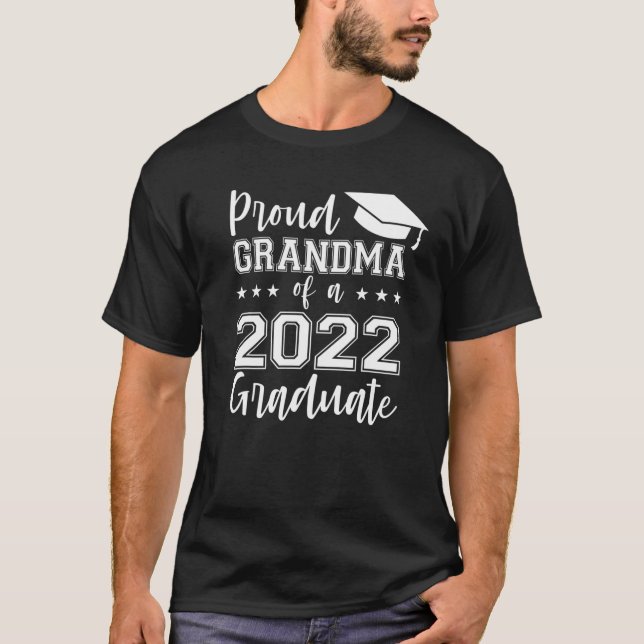 T-shirt Fier Grand-Mère D'Un Diplômé De 2022, Diplôme De 2 (Devant)