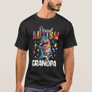 T-shirt Fier grand-père autiste dinosaure T Rex Sensibilis