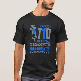 T-shirt Fier Grandma T1D Type 1 Diabète et diabète