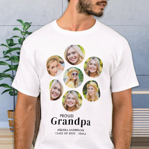 T-shirt Fier GRANDMPA Custom 7 Photo Collage Graduation